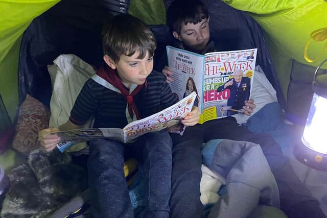 Lockers Park Scouts enjoying a recent virtual sleepover