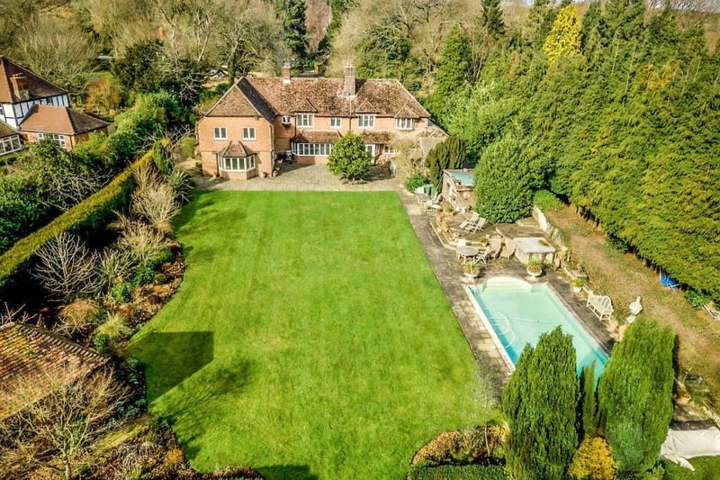 Aerial view of the property