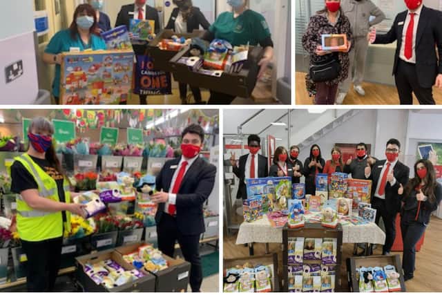 The branch raised cash to buy toys and Easter eggs for children at Watford Hospital