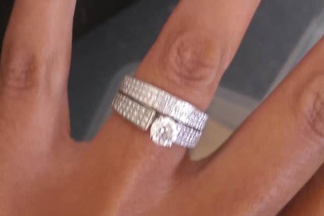 Detectives have released an image of two rings that were stolen