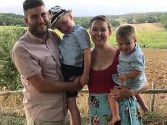 Scott and Emma with Mason and Jackson