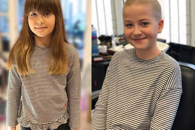 Serain shaved off her hair to raise money for charity and donate her hair to The Little Princess Trust