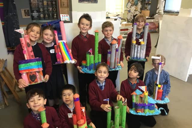 Lockers Park Pre-Prep Pupils and their Royal Castles