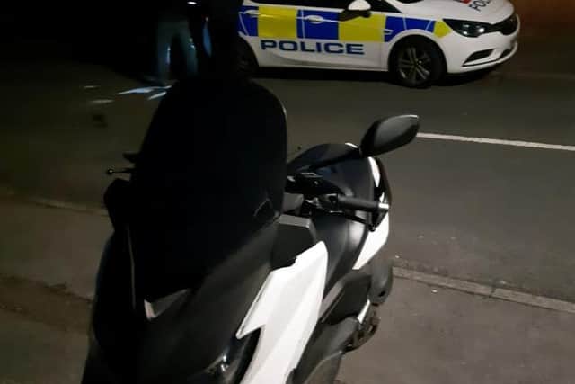 The bike was traced to an address inMarston Close and the driver was discovered inside. Photo from Dacorum Police Facebook Page