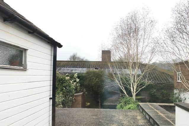 The old dairy site, photo taken from a property in Chapel Street