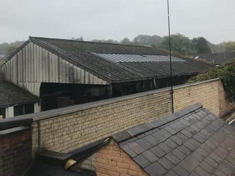 The old dairy site, photo taken from a property in Castle Street