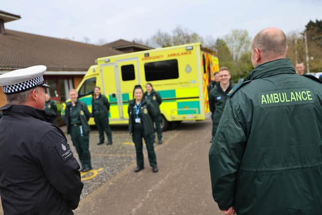 New recruits at the EEAST are receiving specialist driver training from police officers. (C) PC Louise Manning