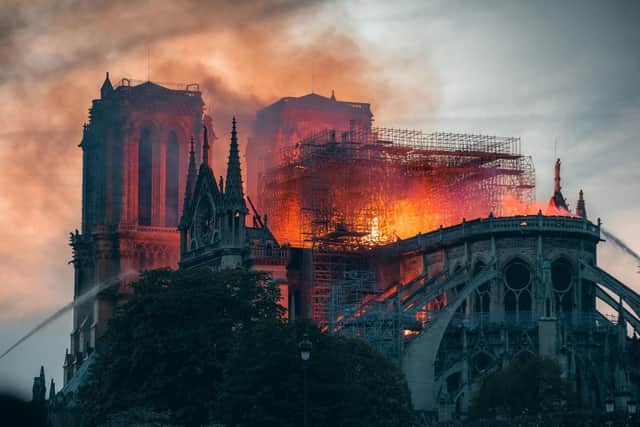 The fire at Notre Dame, Paris