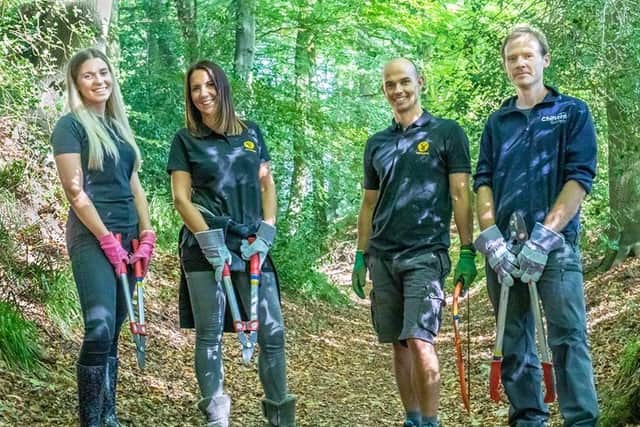 NFU Mutual Hemel Hempstead team volunteering with Chiltern Society