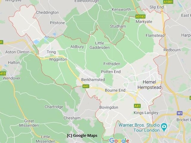 Dacorum received the largest allocation of the countys 10 district and boroughs. (C) Google Maps