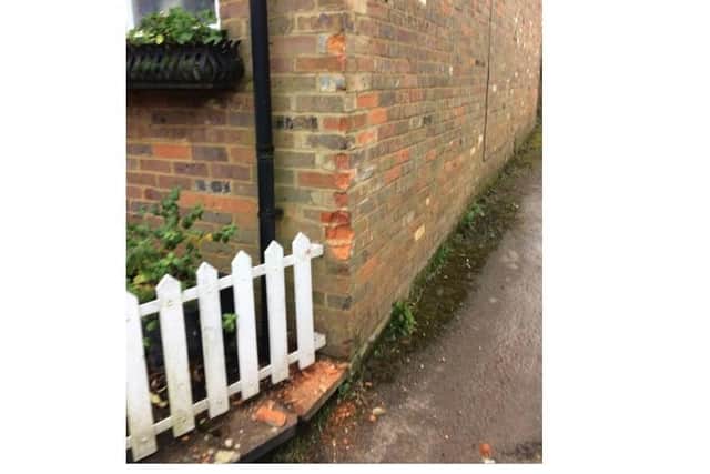 Damage to 14 Trowley Hill Road