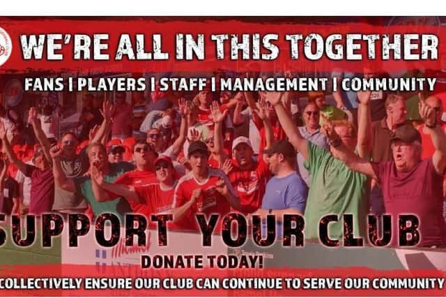 Hemel Hempstead FC is appealing for the fans, players, staff and community to pull together to get through the coronavirus outbreak