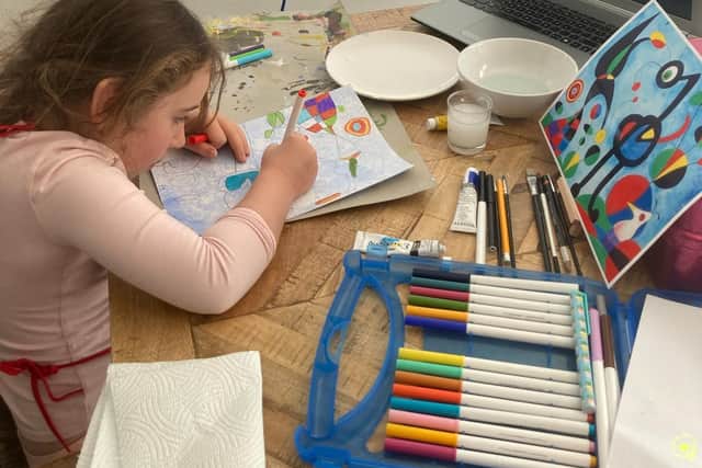 Poppy created a pictur by Mir with paint and pens