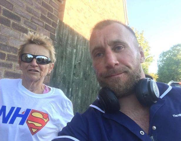 Mandy and Ben on the 10k run for the NHS