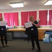 Kate Robertson and Mary Richardson, Hospice at home nurses, say thank you