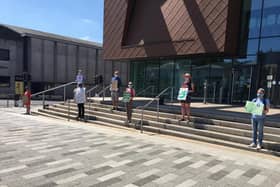 Extinction Rebellion protested outside Dacorum Borough Council on Saturday