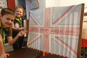 Toby and Carys (Leverstock Green) made a camp flag