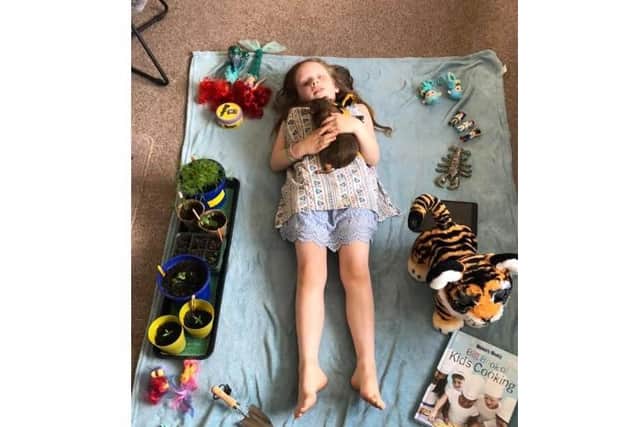Elsie (1st Apsley Beavers) with her lockdown essentials