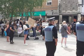 Demonstration in Hemel Hempstead