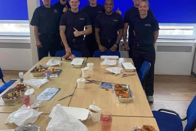 The Plough delivered meals to the fire station