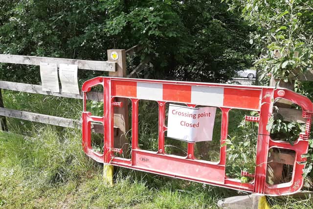 The crossing point has been closed