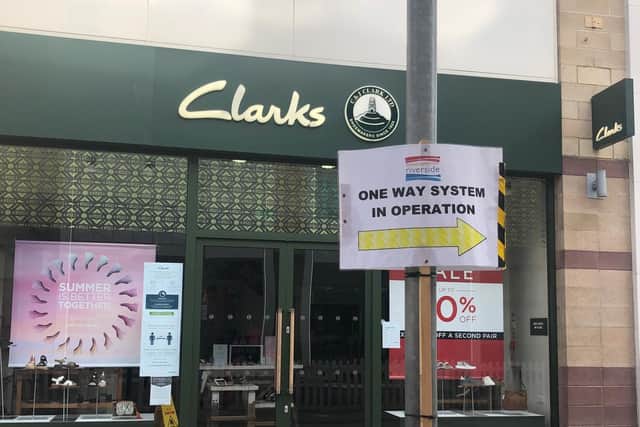 Signs around the town centre