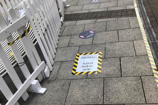 Signs around the town centre