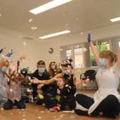 Play specialists, part of the Children's Hospice at Home service focus on therapeutic and fun activities (C) Rennie Grove