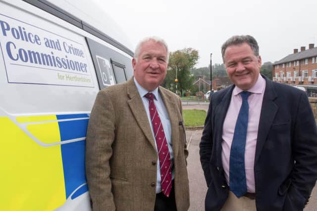 Sir Mike Penning MP and Police and Crime Commissioner David Lloyd. (C) Gene Weatherley