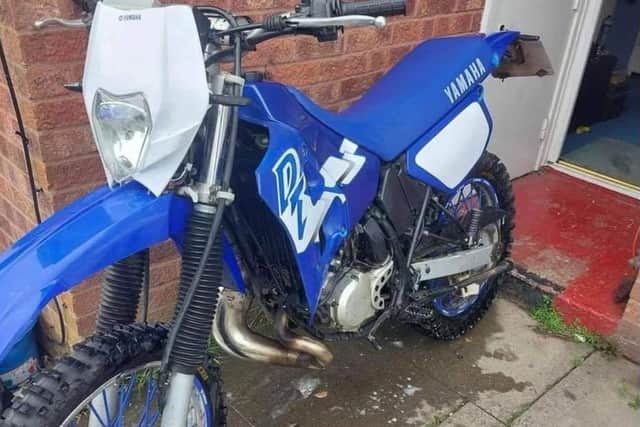 The motorbike was stolen from adriveway in Crabtree Lane, Hemel Hempstead