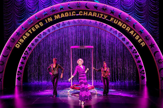 Scott Hunter (Mel), Genevieve Nicole (Eugenia Banks) and Nancy Zamit (Martina). Photo: Helen Maybanks
