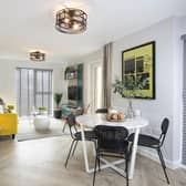 The living area of the Thomas show apartment at Bellway’s The Foundry in Hemel Hempstead, where the first residents are now moving into their new homes