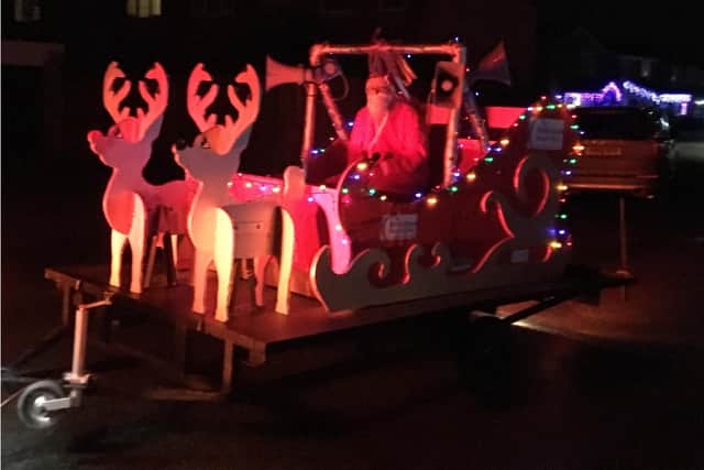 The Rennie Grove Santa Float stops to great supporters