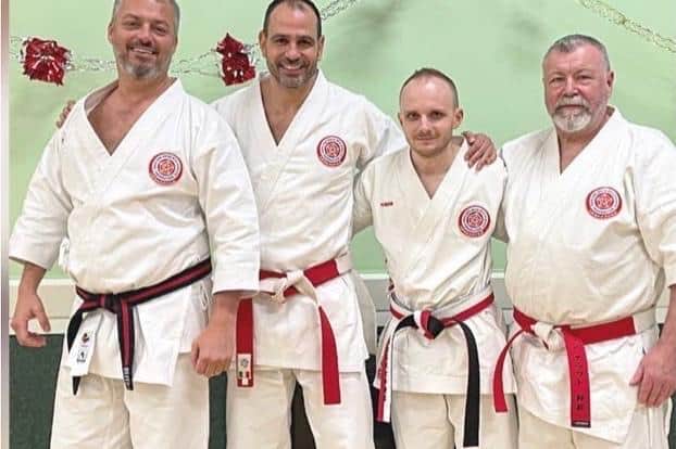 Patrik Visnovsky (4th dan) Ben Craft (6th dan) Fernando M Angulo (5th dan) and Brad Candy (3rd dan) at the EGKF seminar