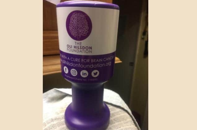 Three charity pots for The Oli Hilsdon Foundation were stolen