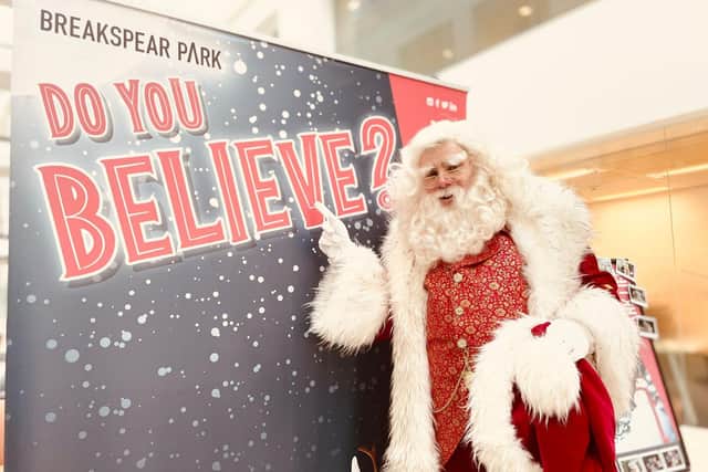 Father Christmas visits staff at Hemel Hempstead's Breakspear Park