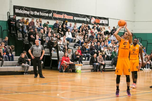 Shaquille Lewis scored 16 points for Hemel Storm. Picture by Joanne Charles