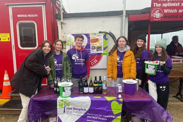 Students from John F Kennedy School raised over £450 for the Hospice of St Francis in Berkhamsted as part of the Dragons Apprentice project at Hemel Hempstead Town's home game with Slough Town last weekend