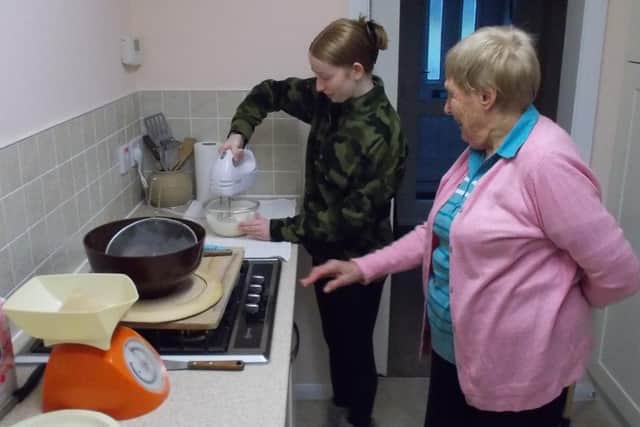 Amy and Mabel decided to do some baking together