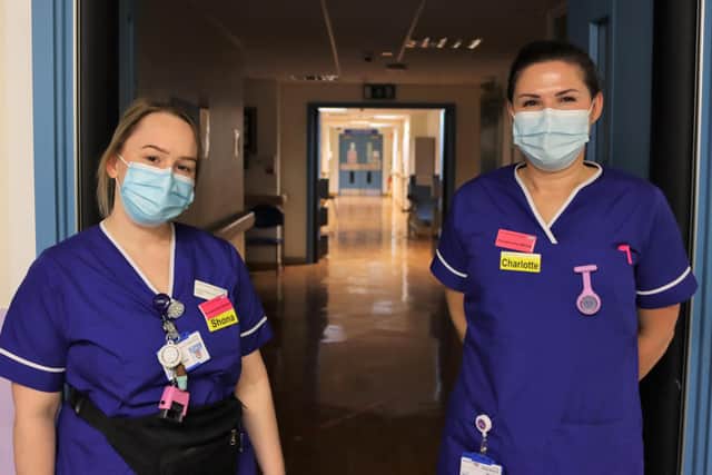 The trust's new midwives Shona and Charlotte