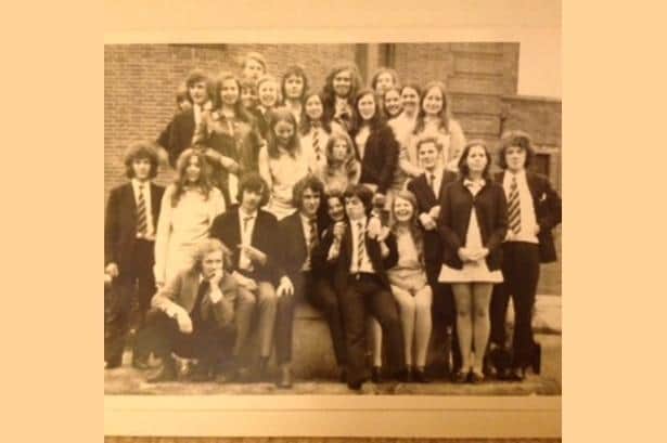 Carolyn took the photo of some of the upper sixth leavers in July 1972