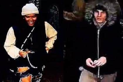 Officers have released CCTV images of two people they would like to identify, who may be able to assist with their enquiries