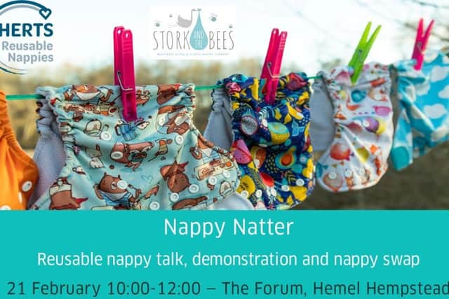 Find out more about reusable nappies at 'Nappy Natter' event in Hemel Hempstead
