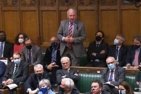 Sir Mike Penning speaking in PMQs on Wednesday (C) parliamentlive.tv