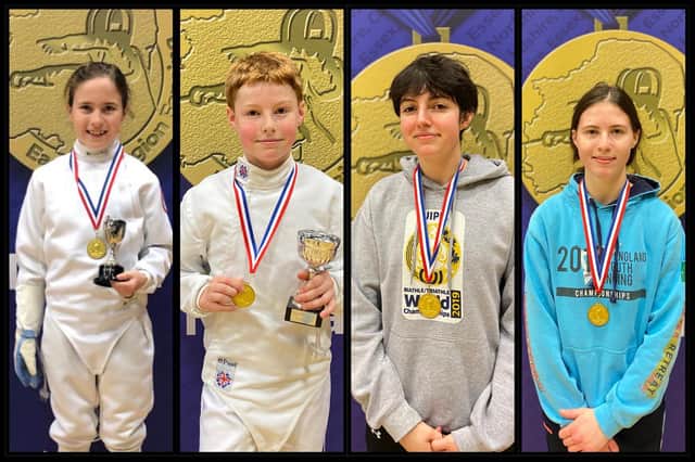 There were gold medals for four members of Dacorum Fencing Club