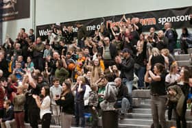 The Hemel Storm faithful generated an excellent atmosphere as their team produced a thrilling comeback win over Reading Rockets last weekend. Picture by Joanne Charles