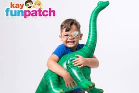 You could win one of two inflatable dinosaurs