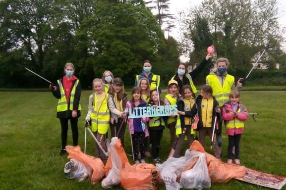 Litter heroes from the 1st Potten End Brownies group.