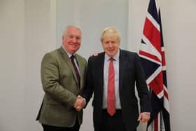 Sir Mike Penning with Prime Minister Boris Johnson