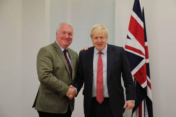Sir Mike Penning with Prime Minister Boris Johnson